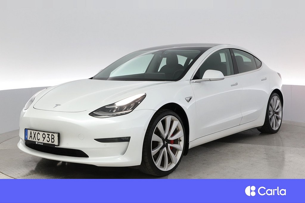 Tesla Model 3 Performance AWD Autopilot Pano V-Hjul 4,99
