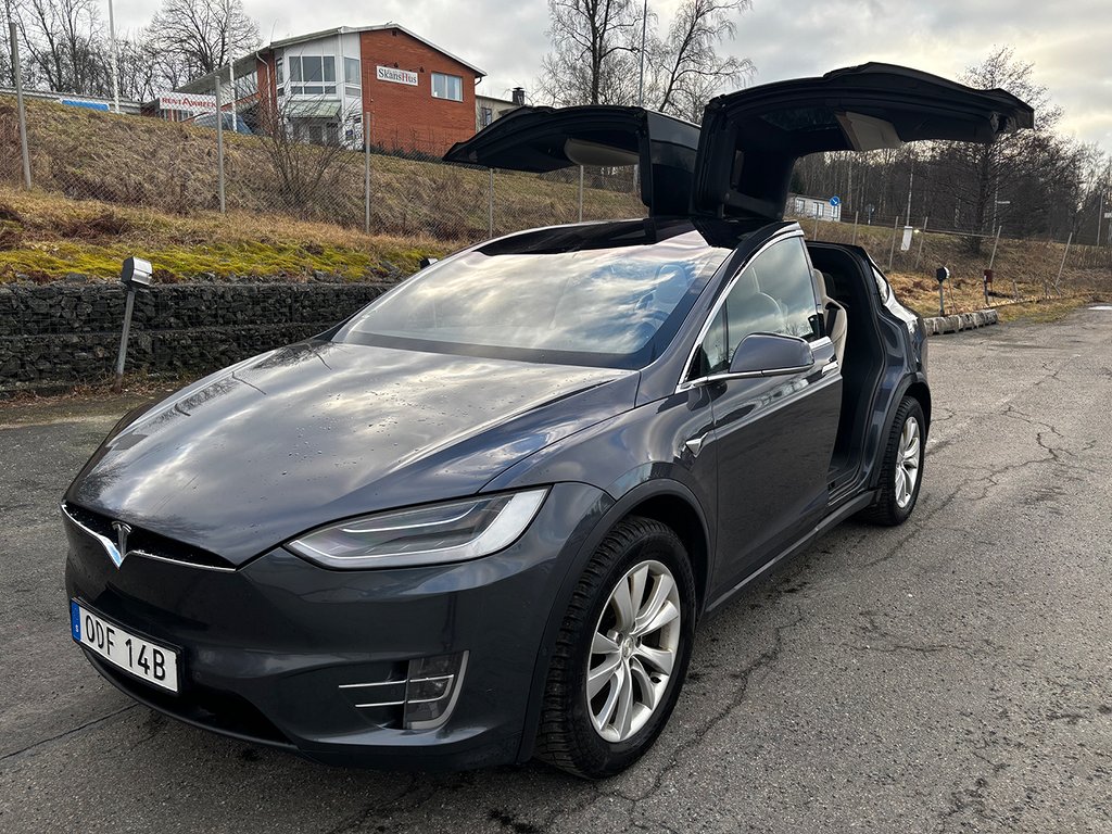 Tesla Model X Long Range AWD 6-SITS RAVEN 1Äg VAT/MOMS