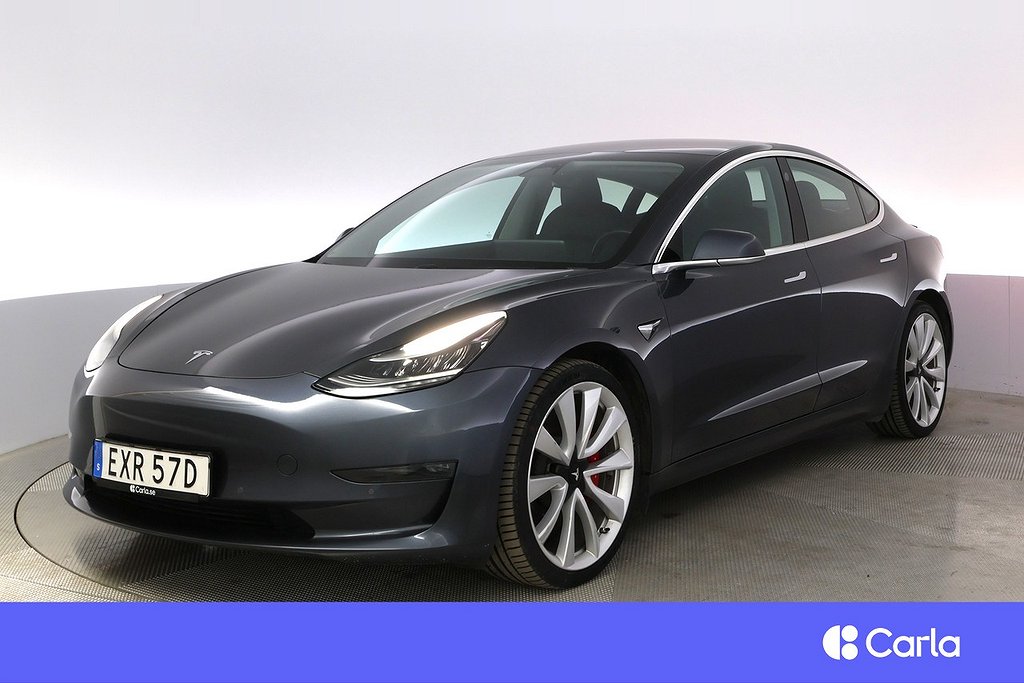 Tesla Model 3 Performance AWD EAP Uppg.AP Pano V-Hjul