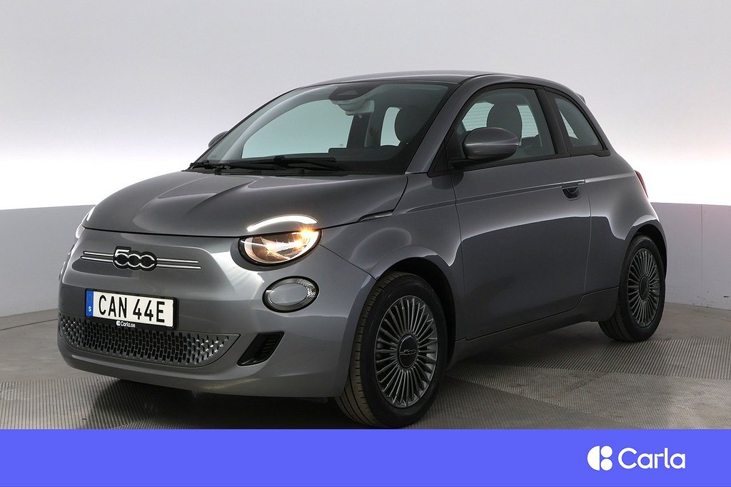 Fiat 500E 42 kWh Bluetooth Carplay 16″ Farthållare V-Hjul