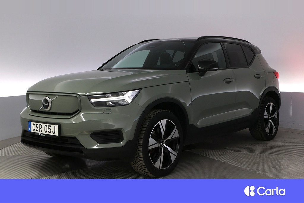 Volvo XC40 P6 Recharge Core Kamera Navi Tonade rutor Drag