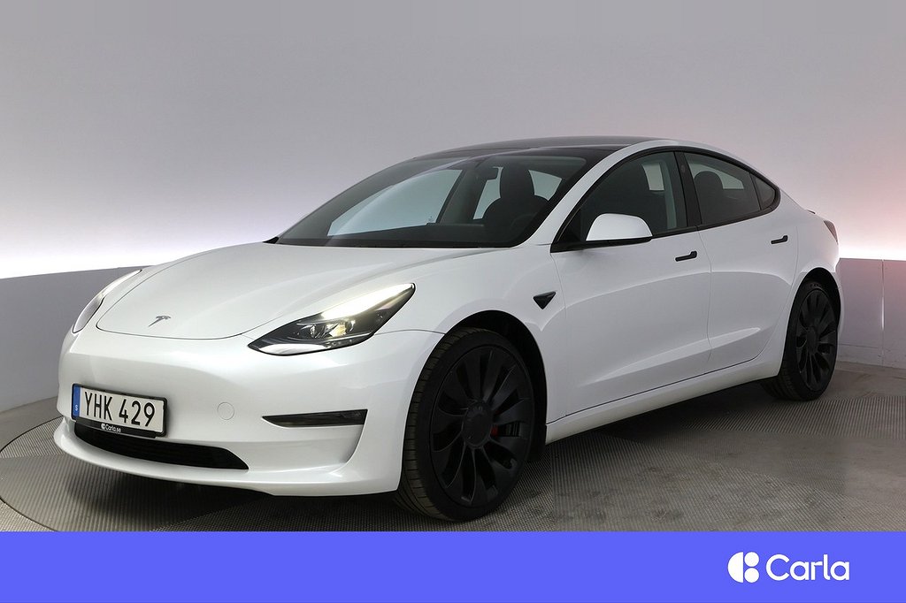 Tesla Model 3 Performance AWD Autopilot Pano V-Hjul