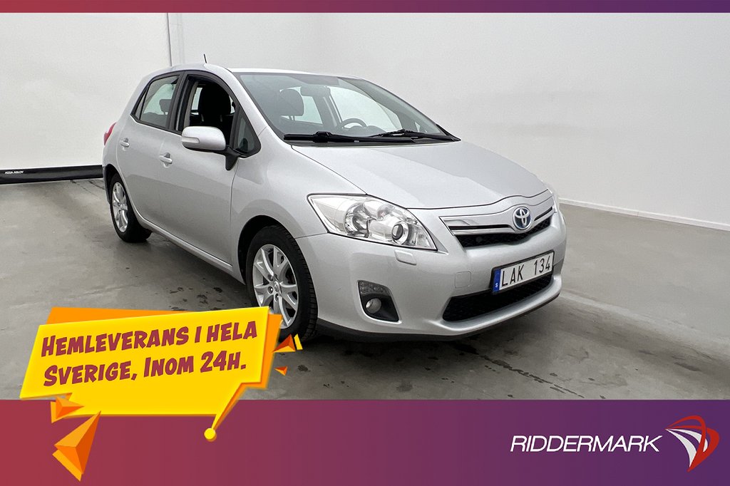 Toyota Auris Hybrid 136hk M/K-Värmare Låg skatt 0,38L/Mil