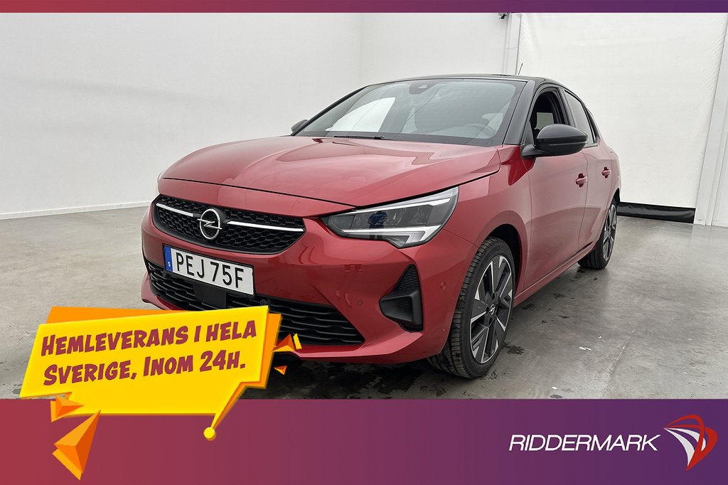 Opel Corsa-e 136hk GSI Kamera CarPlay Rattvärme MOMS