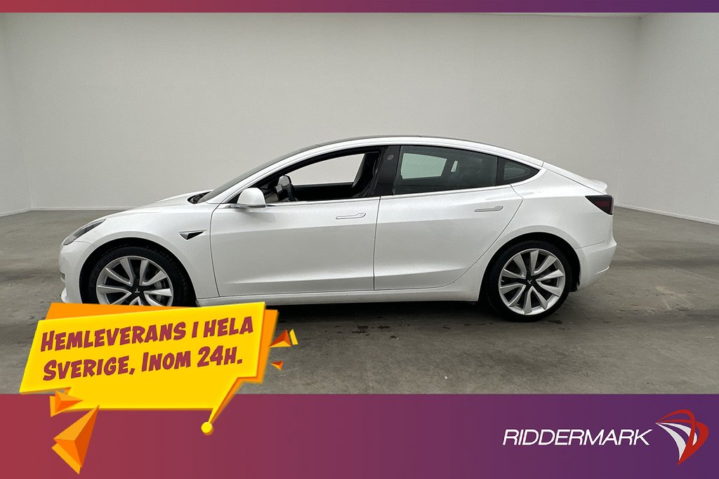 Tesla Model 3 Long Range AWD MOMS Panorama Skinn Autopilot