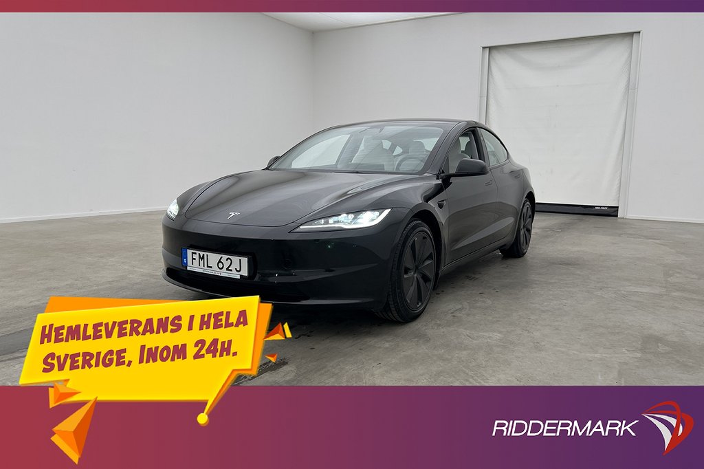 Tesla Model 3 Long Range AWD Ljus Interiör Svensksåld AP
