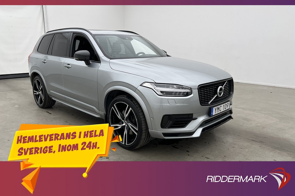 Volvo XC90 T8 AWD 407hk R-Design 7 Sits HUD Pano Massage B&W