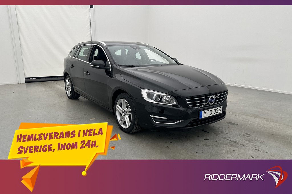 Volvo V60 D5 Plug-in AWD Summum Classic VOC Värmare Skinn