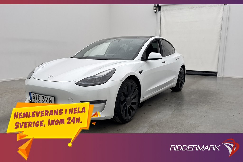 Tesla Model 3 Performance AWD Autopilot Svensksåld MOMS