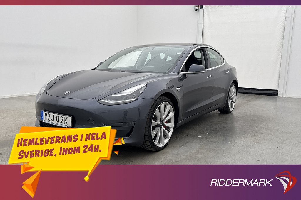 Tesla Model 3 Performance AWD Autopilot Svensksåld