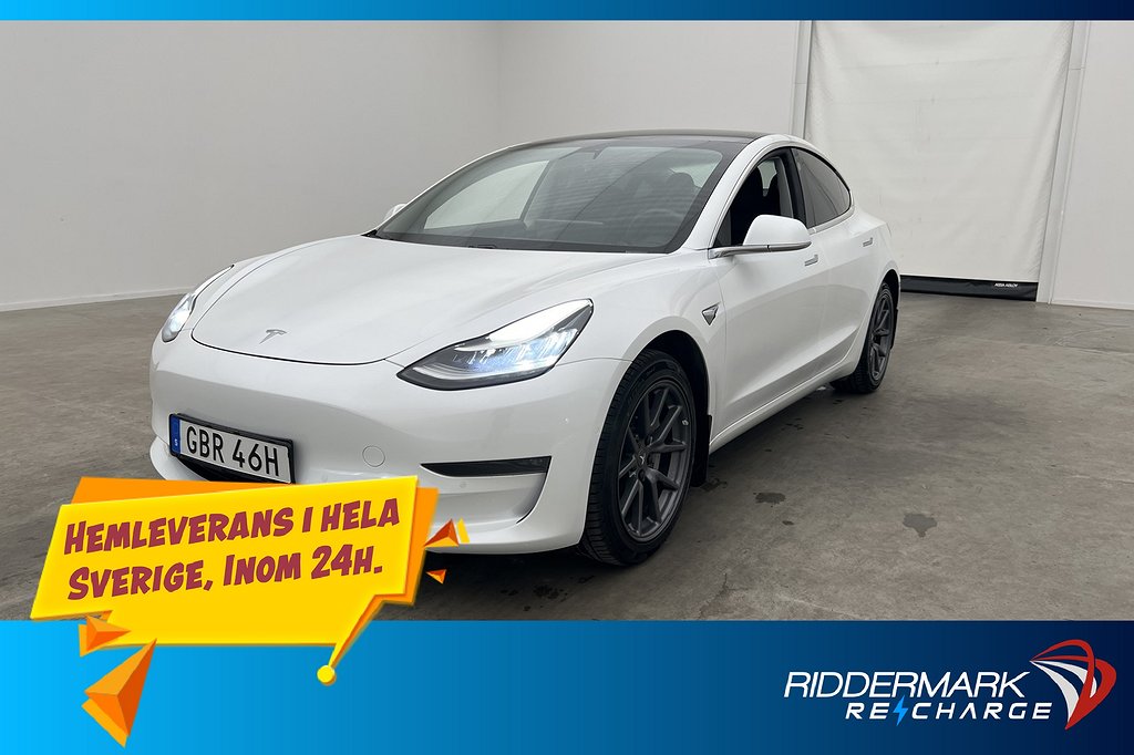Tesla Model 3 Long Range AWD Autopilot Dragkrok Svensksåld