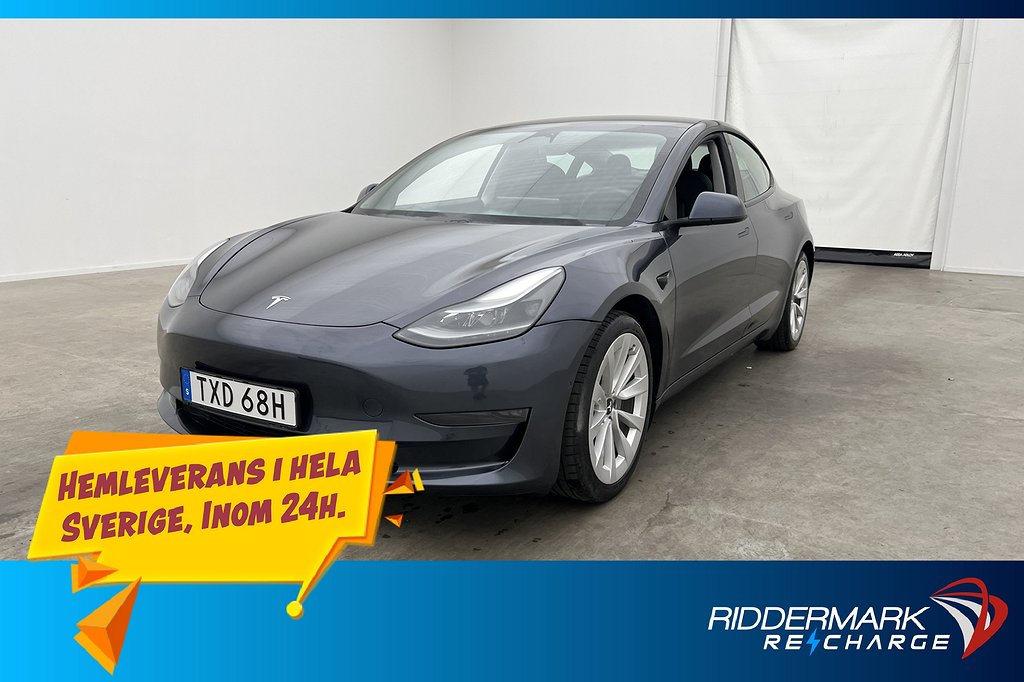 Tesla Model 3 Long Range AWD Autopilot Dragkrok Svensksåld