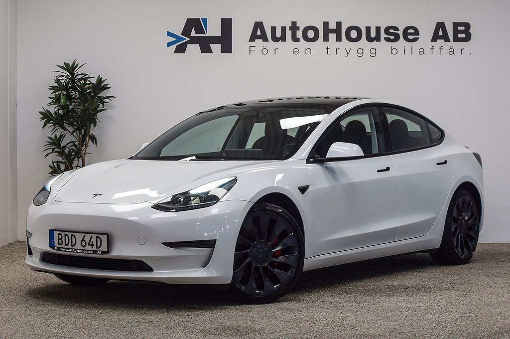 Tesla Model 3 Performance 513HK Ryzen Nybilsgaranti Svensksåld