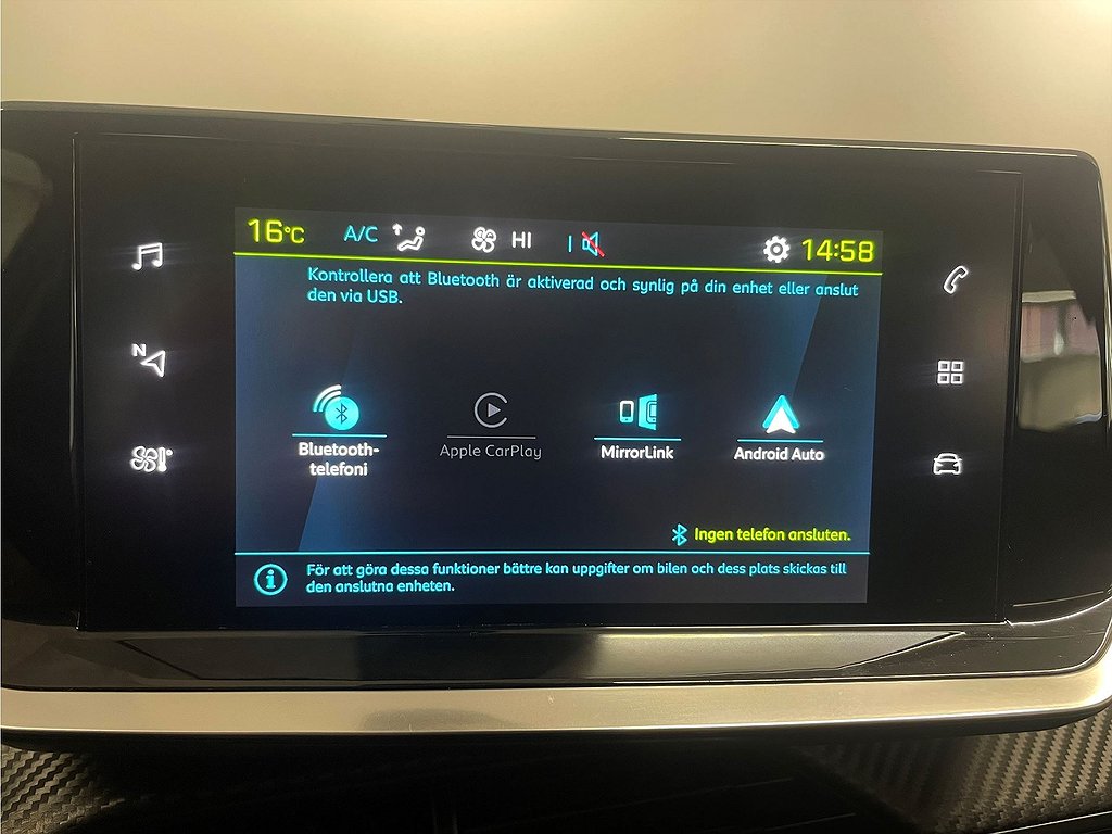 Peugeot E-2008 Active Pack 50kWh 136hk Aut – CARPLAY, NAV, EN ÄGARE