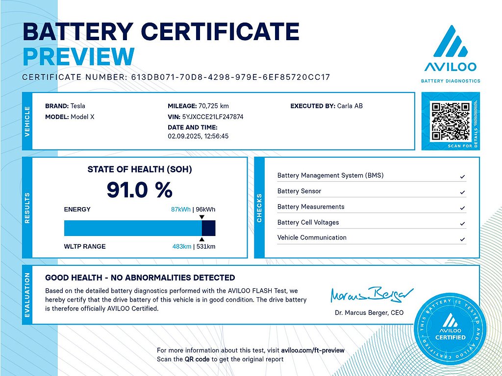 Tesla Model X Long Range AWD 7-sits Autopilot Pano Drag
