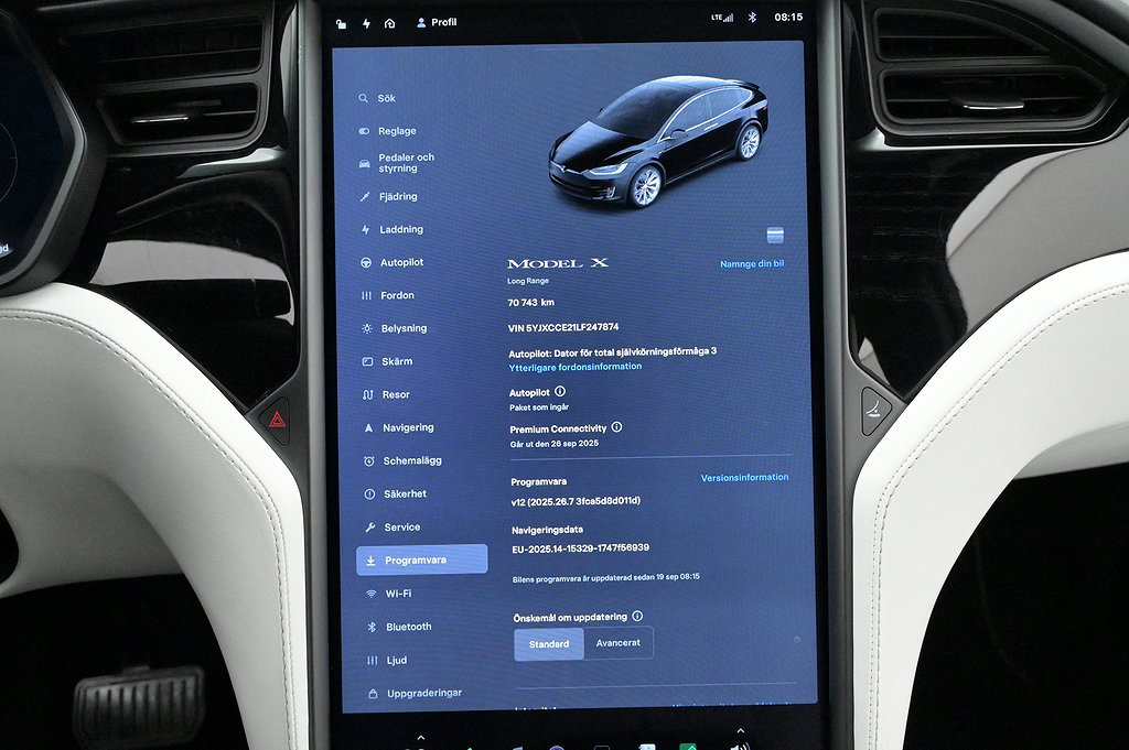 Tesla Model X Long Range AWD 7-sits Autopilot Pano Drag