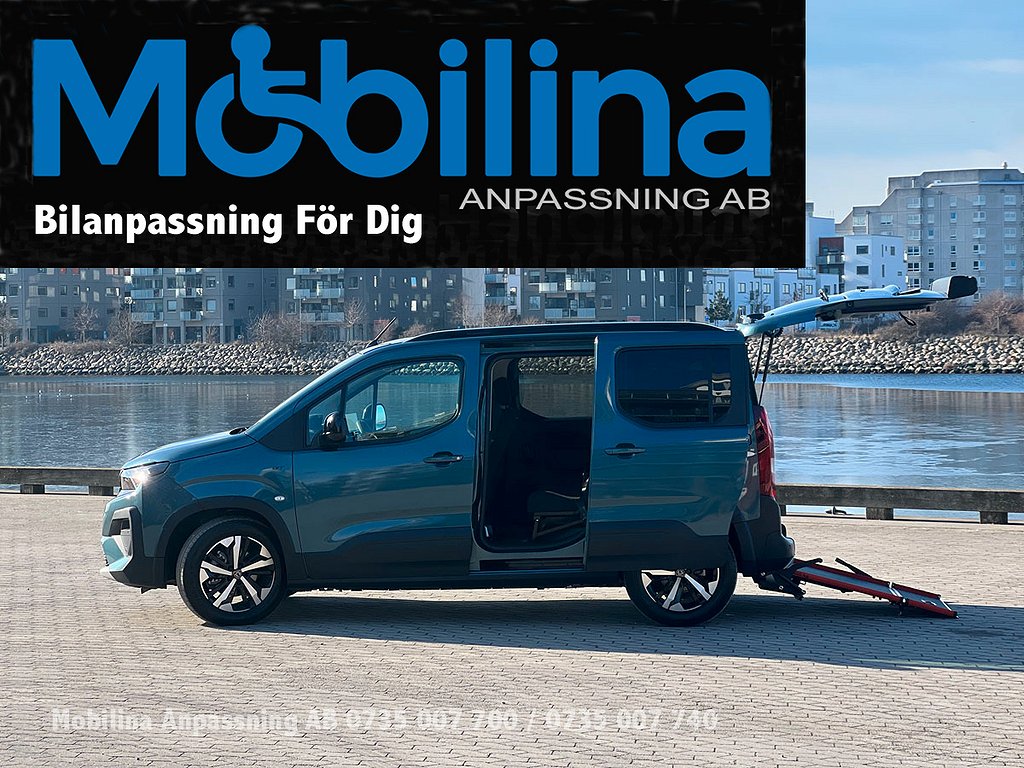 Peugeot Rifter Handikappanpassad Rullstolsbil 2025