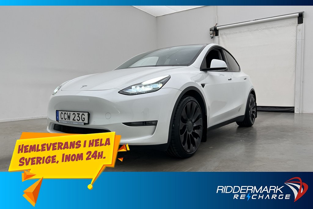 Tesla Model Y Performance Uppgraderad AP Dragkrok Sv.Såld