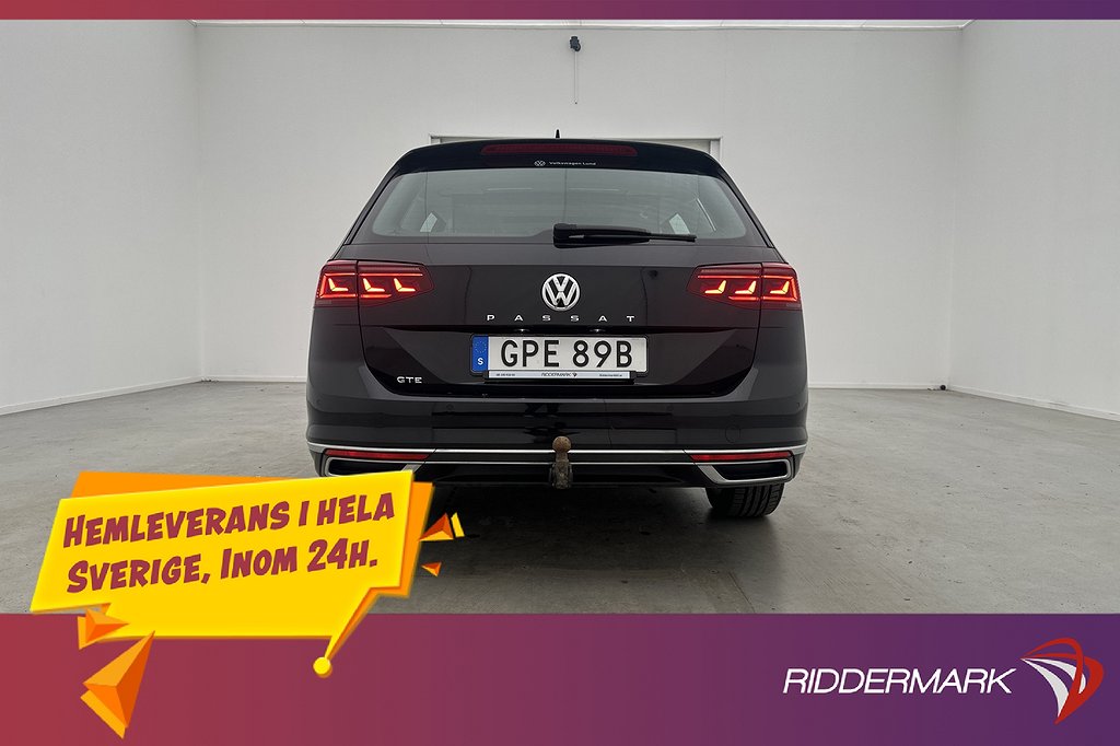 Volkswagen Passat GTE Panorama Dragkrok Kamera Skinn CarPlay