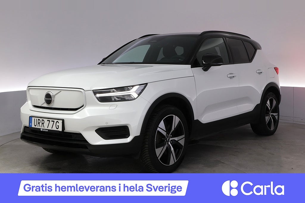 Volvo XC40 P6 Recharge Core Kamera Navi Tonade rutor Drag