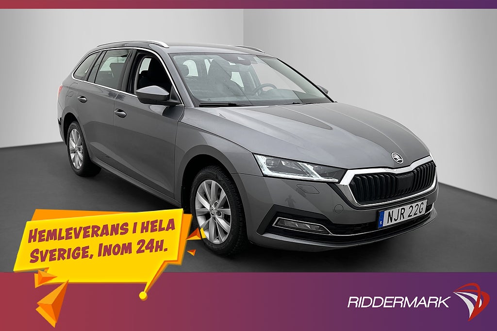 Skoda Octavia PHEV Cockpit CarPlay Rattvärme 204hk
