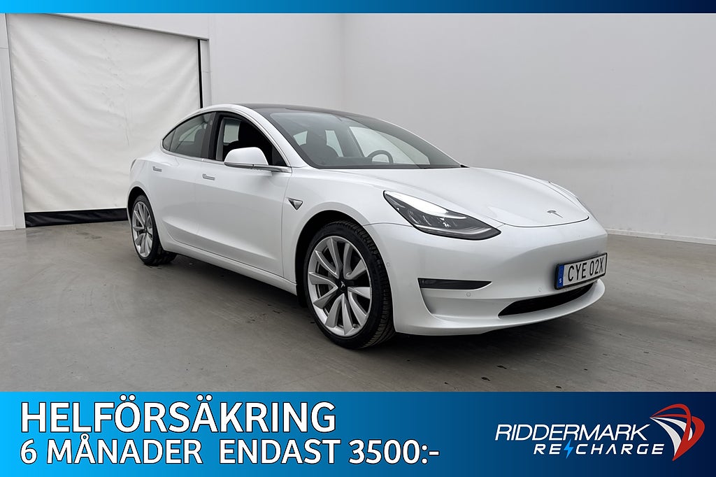 Tesla Model 3 Long Range AWD Autopilot Svensksåld