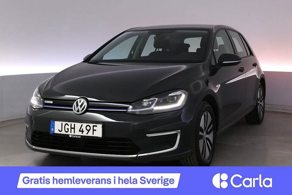 Volkswagen E-Golf Cockpit AdapFarth Värmepump Navi Carplay
