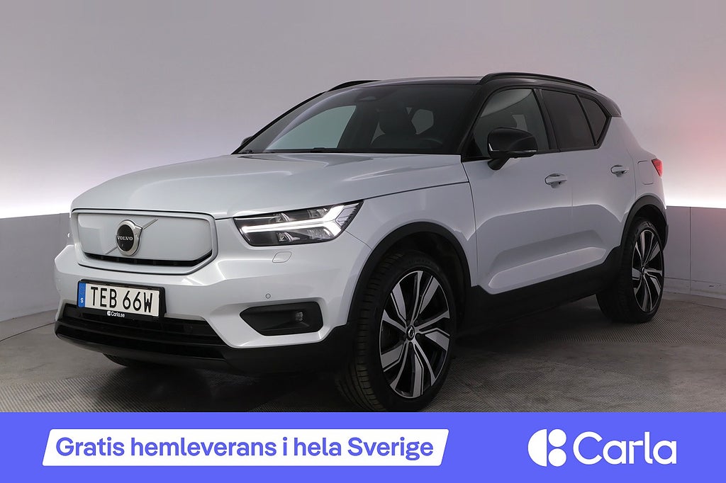 Volvo XC40 P8 AWD Recharge Pro Pano 360 HK Elstol BLIS Drag