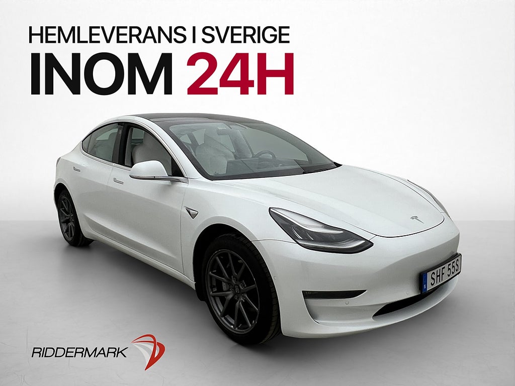 Tesla Model 3 Long Range AWD Uppgraderad AP Drag Ljus Interi