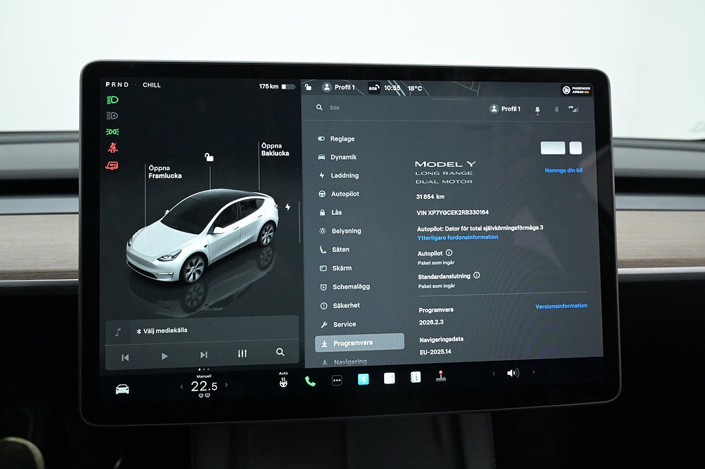 Tesla Model Y Long Range AWD Autopilot Pano Drag V-hjul
