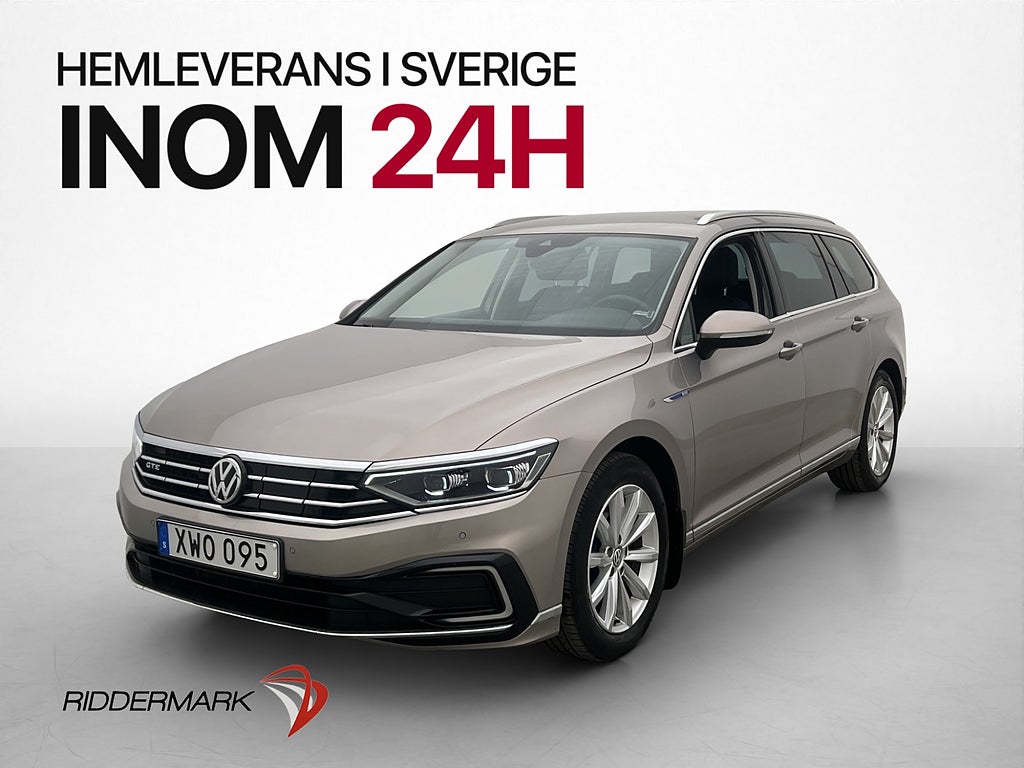 Volkswagen Passat GTE 218hk Dragkrok Kamera CarPlay Rattvärm