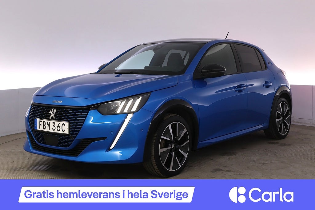 Peugeot E-208 GT Pack Pano Adap.Fart Kamera Värmare