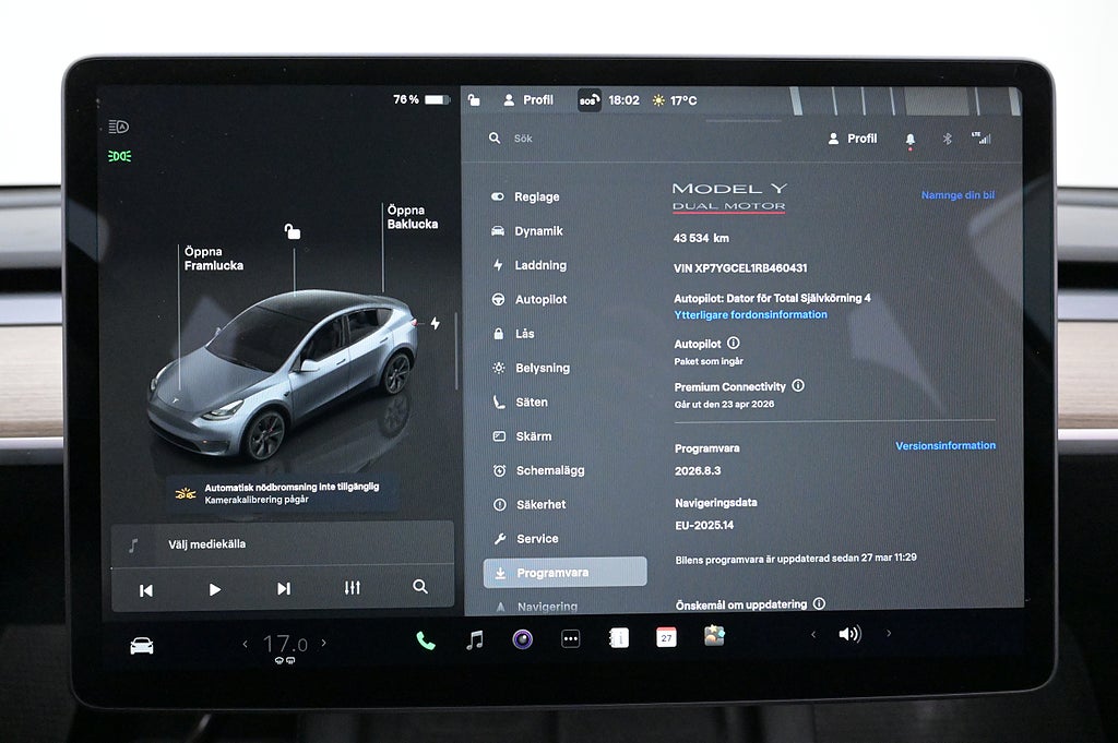 Tesla Model Y Performance Autopilot Panorama Drag