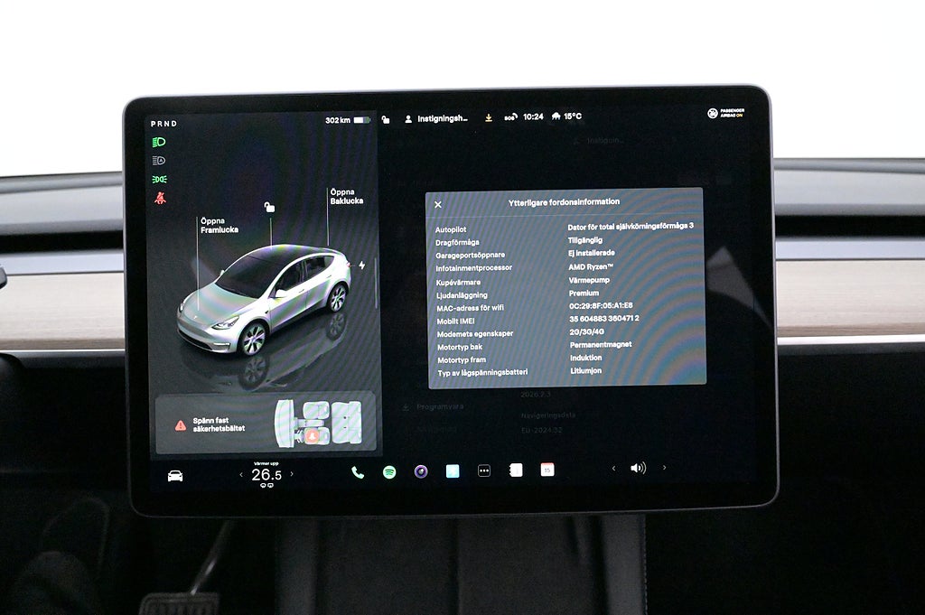 Tesla Model Y Long Range AWD Autopilot Panorama Drag V-hjul