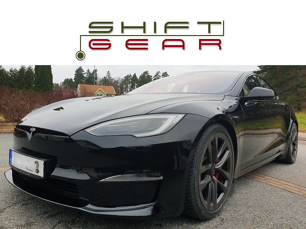 Tesla Model S PLAID HW4 FSD 21 tum Arachnid 05/23 röda ok MOMS