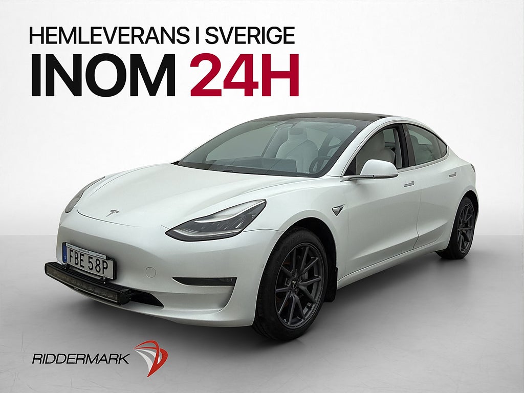 Tesla Model 3 Long Range AWD Autopilot Drag Ljus interiör