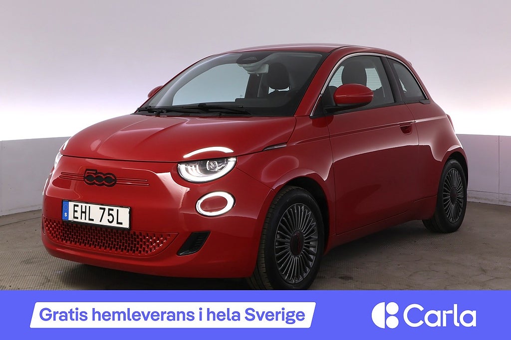 Fiat 500 42 kWh Red Navi Carplay PDC LED