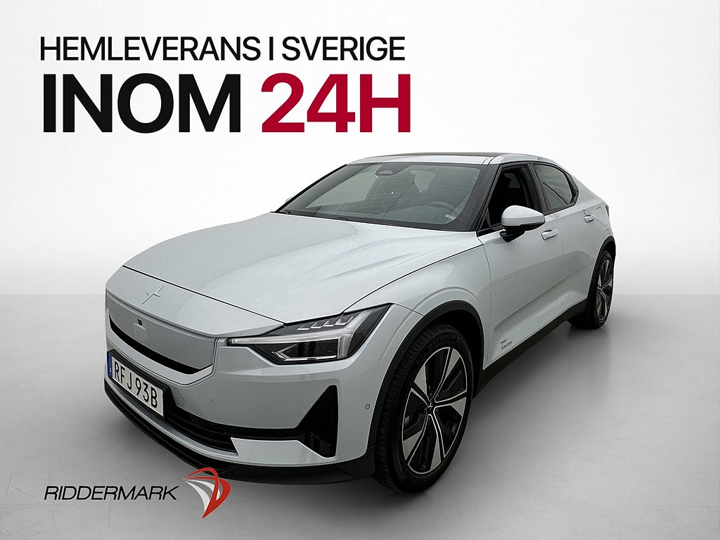 Polestar 2 Long Range Single Motor Plus Värm Pano H/K 360°