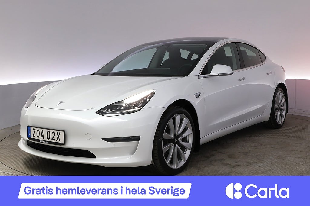 Tesla Model 3 Long Range AWD EAP Uppgr.AP 19″ Acc.Boost Pano