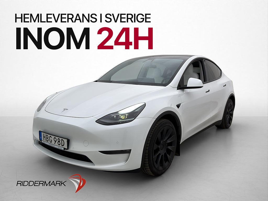 Tesla Model Y Long Range AWD Ljus interiör Svensksåld