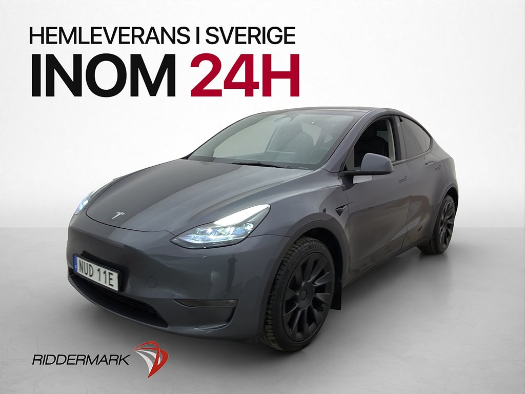 Tesla Model Y Long Range AWD Rattvärme Skinn Svensksåld