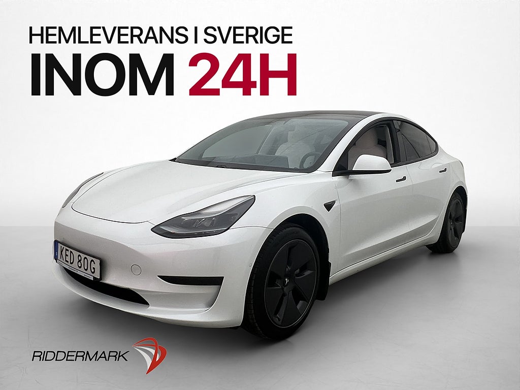Tesla Model 3 Long Range AWD 440hk Ljus interiör Dragkrok