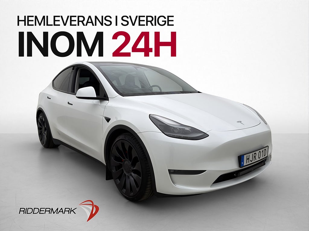 Tesla Model Y Performance Dragkrok Svensksåld Rattvärme MOMS