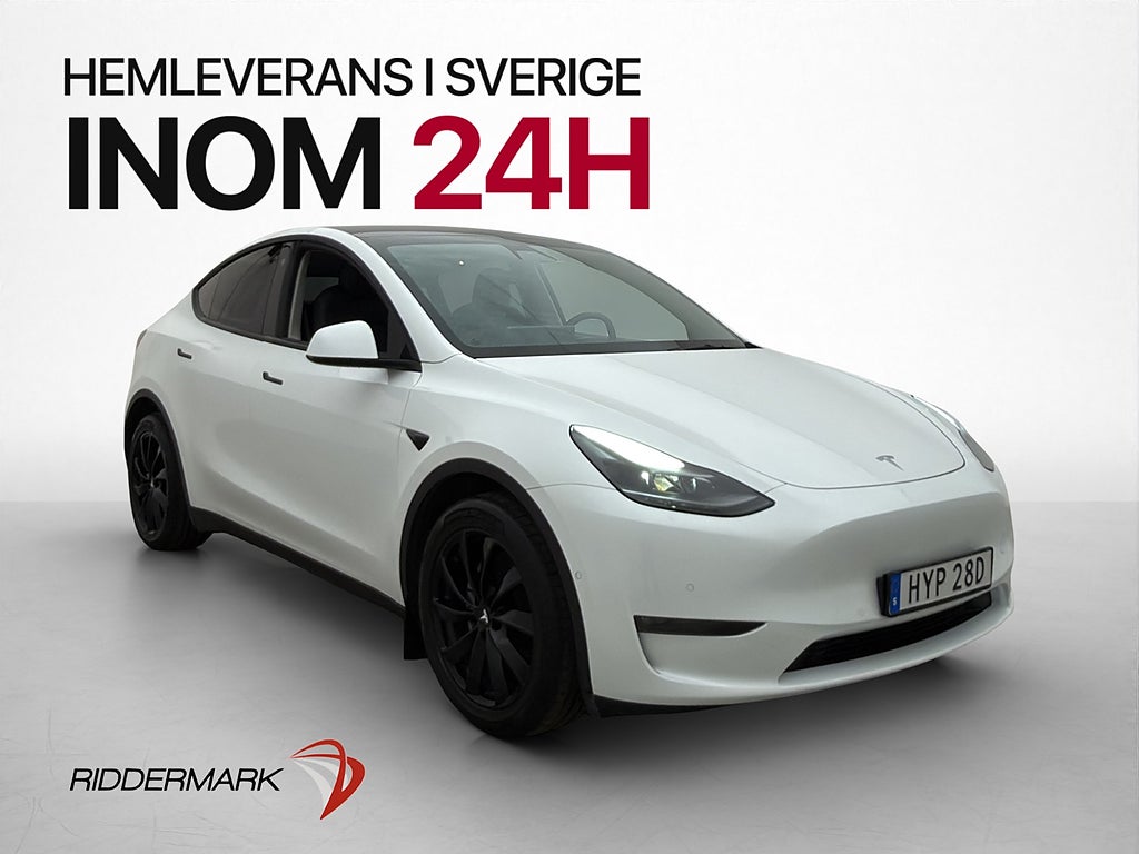 Tesla Model Y Long Range AWD Värmepump Rattvärme Svensksåld