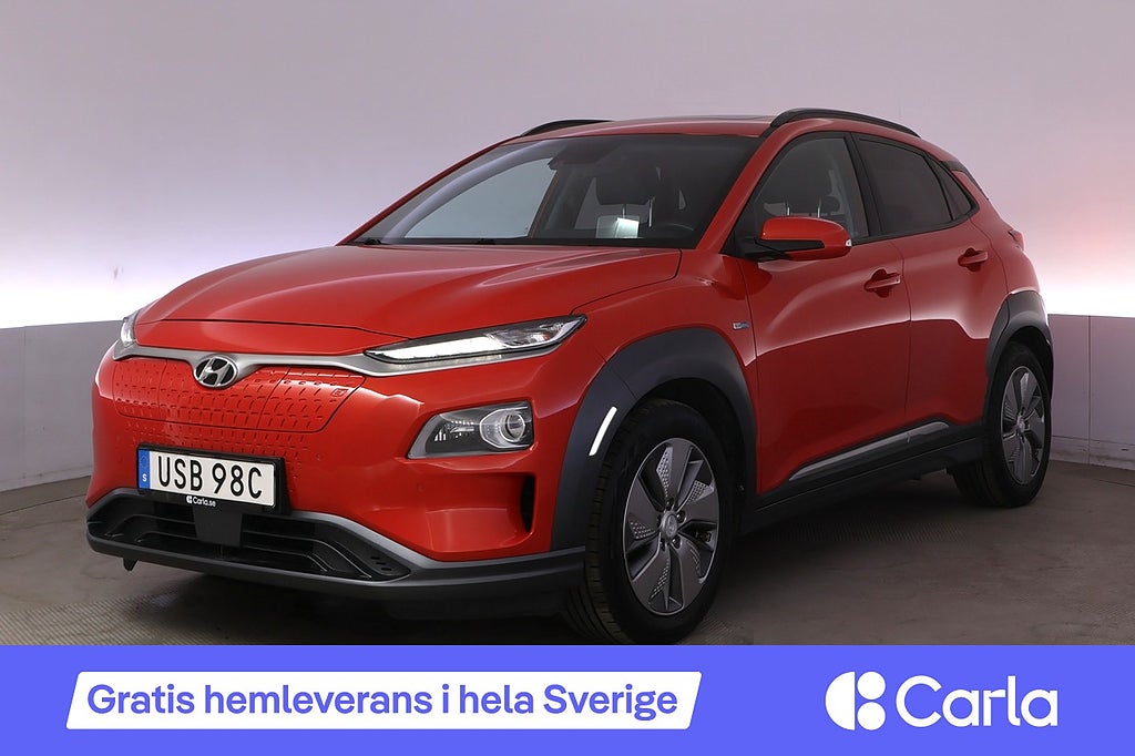 Hyundai Kona Electric 64 kWh Premium Läder HUD Taklucka BSM