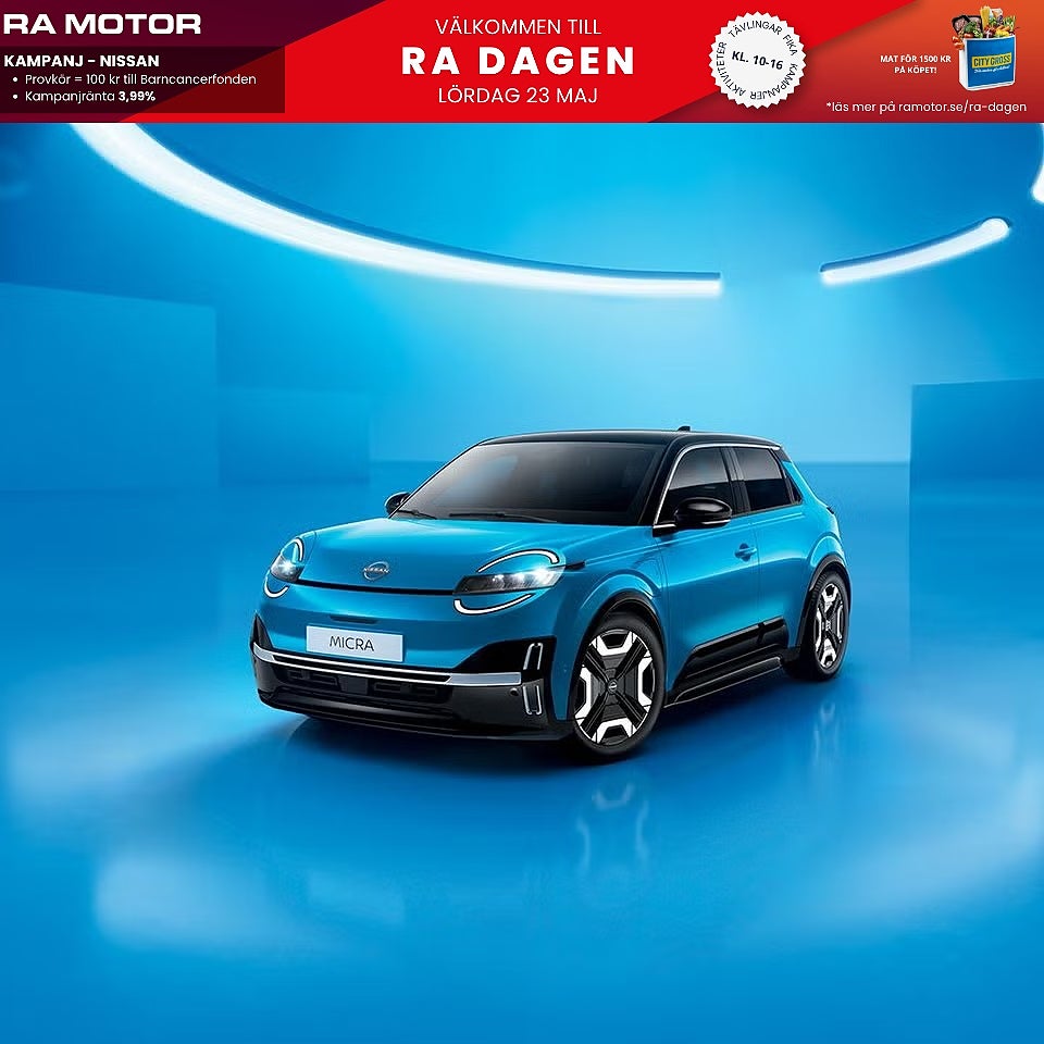 Nissan Micra 40 kWh Engage Privatleasing från 2995 kr/mån