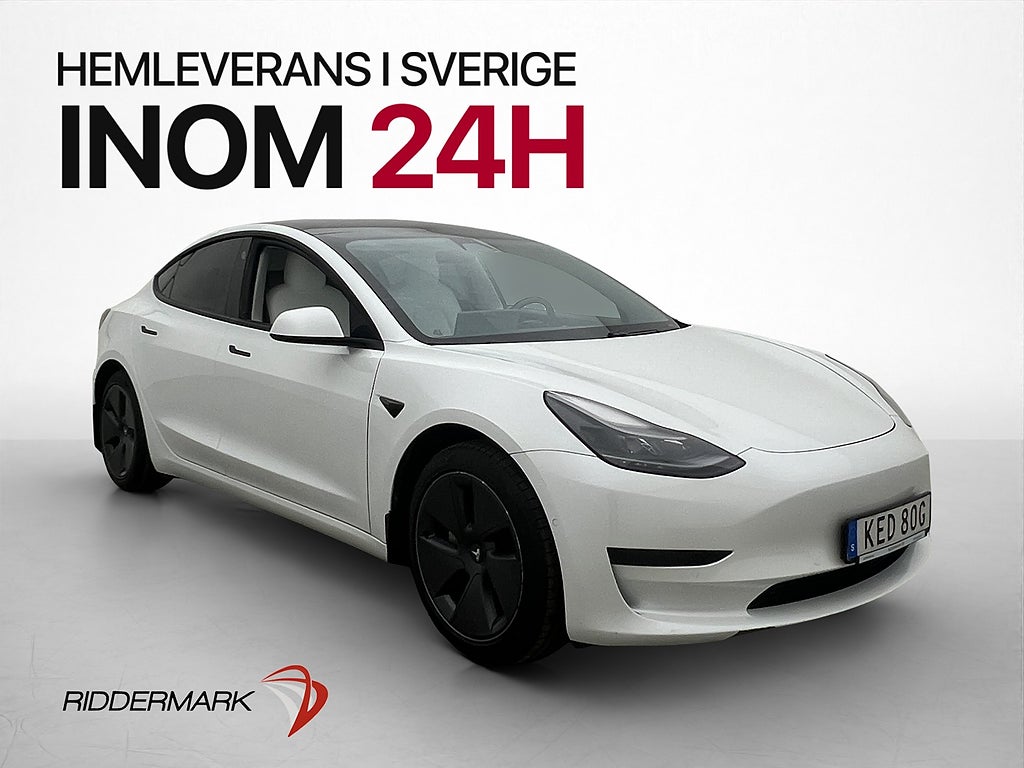 Tesla Model 3 Long Range AWD 440hk Ljus interiör Dragkrok