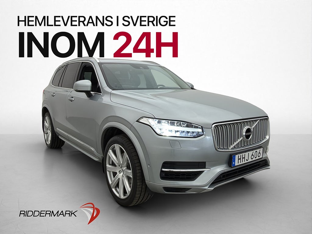 Volvo XC90 T8 TwEn AWD 7-Sits Inscription Luftfjä Pano Drag