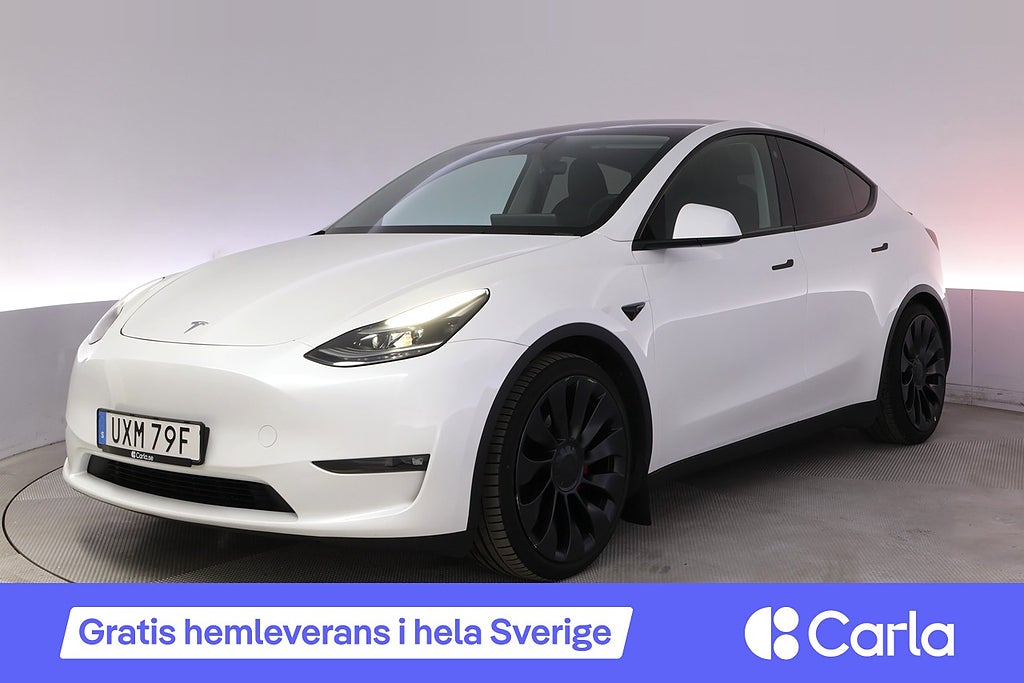 Tesla Model Y Performance AWD Uppgraderad AutoP. Pano Drag