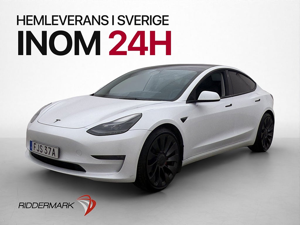 Tesla Model 3 Performance Autopilot Svensksåld 513hk